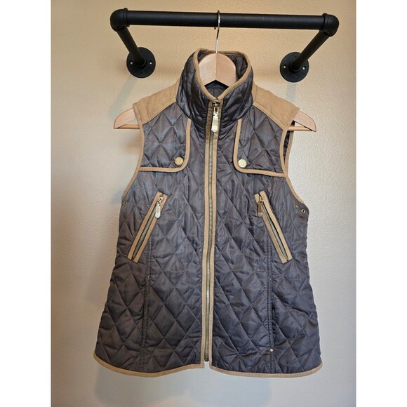 Women's extra small Vince Camuto quilted vest in a multi brown color - Picture 1 of 7